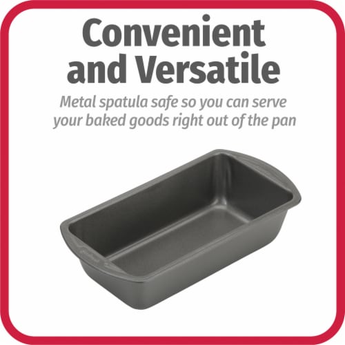 GoodCook Dishwasher Safe Nonstick Steel Cake and Brownie Pan, 11'' x 7'',  Gray