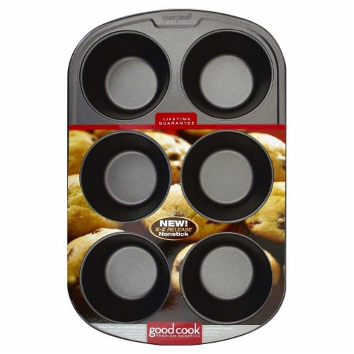 GoodCook® Nonstick 6-Cup Texas Muffin Pan Perspective: back