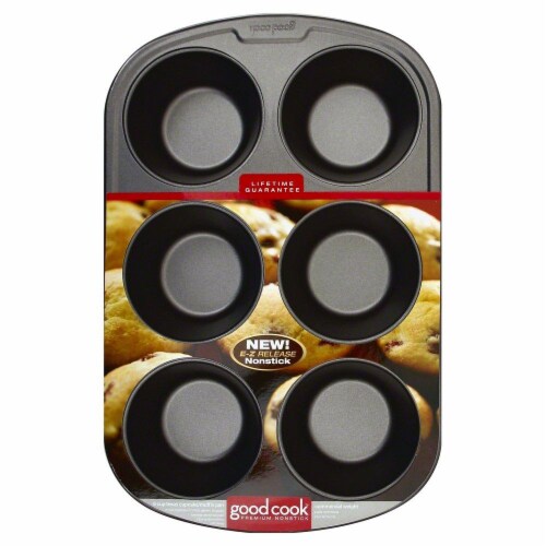 GoodCook® Nonstick 6-Cup Texas Muffin Pan Perspective: back