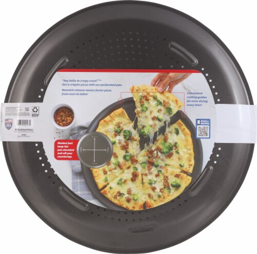 Goodcook AirPerfect Carbon Steel Nonstick Large Pizza Pan Perspective: back