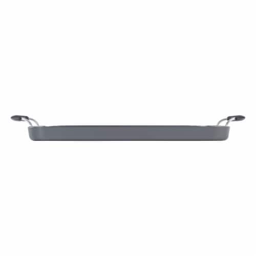 GoodCook Everyday Nonstick Double Burner Griddle, 18 x 11 Inch, Black Perspective: back