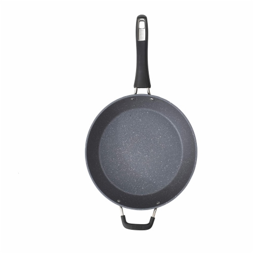 Bialetti Impact Deep Sauté Pan with Glass Lid - Black Perspective: back