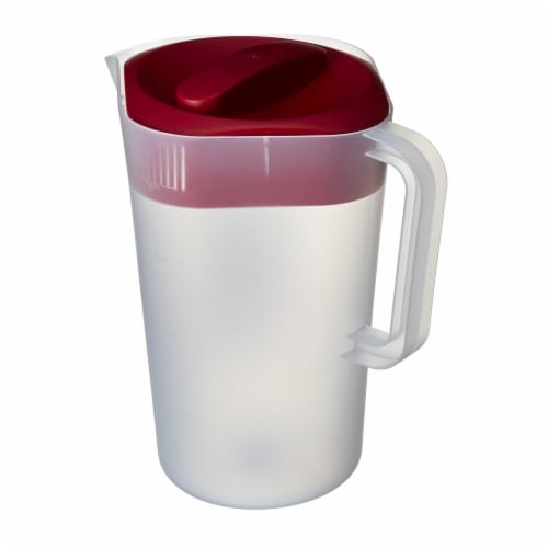 Rubbermaid 1 Gal. Simply Pour Plastic Pitcher with Multi-Function Lid