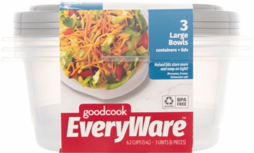 Good Cook EveryWare™ Large Bowls Containers + Lids Perspective: back