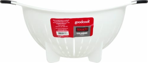 GoodCook® Touch® 3-Quart Colander - White/Black Perspective: back