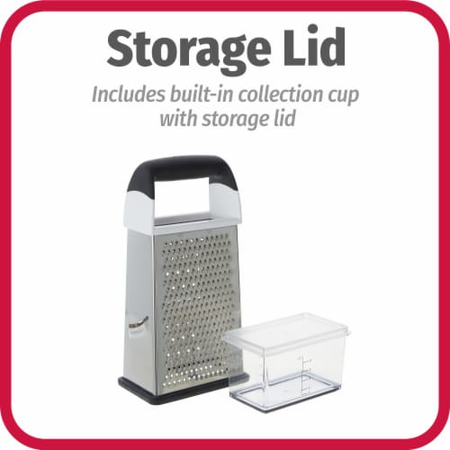 GoodCook® Touch Box Grater with 1-Cup Lid Container Perspective: back