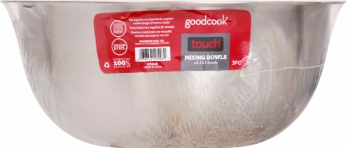 GoodCook® Touch Stainless Steel Bowl Set - Silver Perspective: back