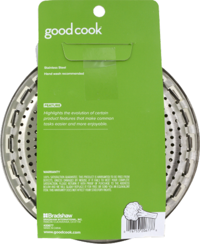 GoodCook® Stainless Steel Steamer Basket - Green Perspective: back