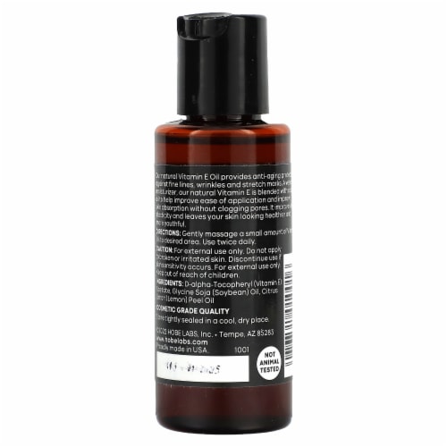 Hobe Labs Naturals Vitamin E Oil - 2 fl oz Perspective: back