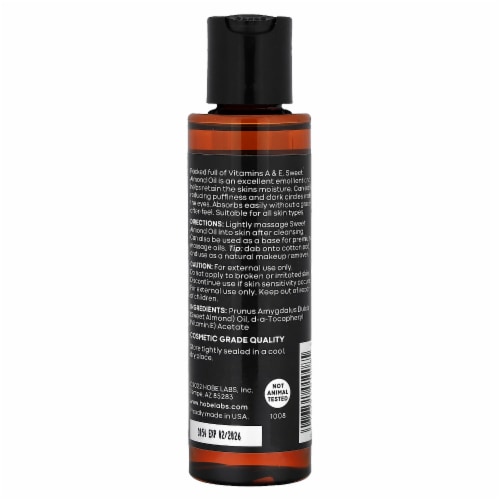 Hobe Labs Hobe Naturals Sweet Almond Oil - 4 fl oz - Pack of 3 Perspective: back