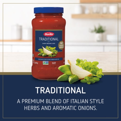 Barilla® Traditional Savory Oregano & Basil Non-GMO & Gluten Free Pasta Sauce Perspective: back