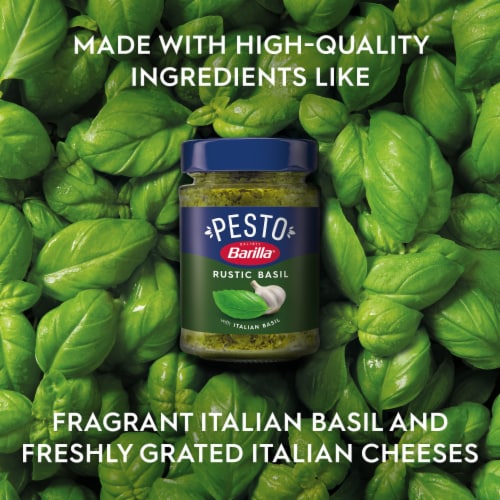 Barilla Rustic Basil Pesto with Italian Basil Pasta Sauce and Spread Perspective: back