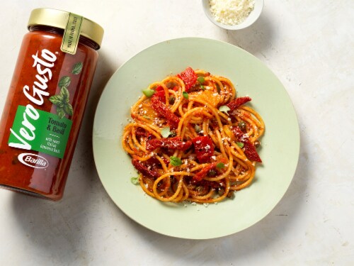 Vero Gusto Tomato & Basil Gluten Free Non-GMO & Kosher Pasta Sauce Perspective: back