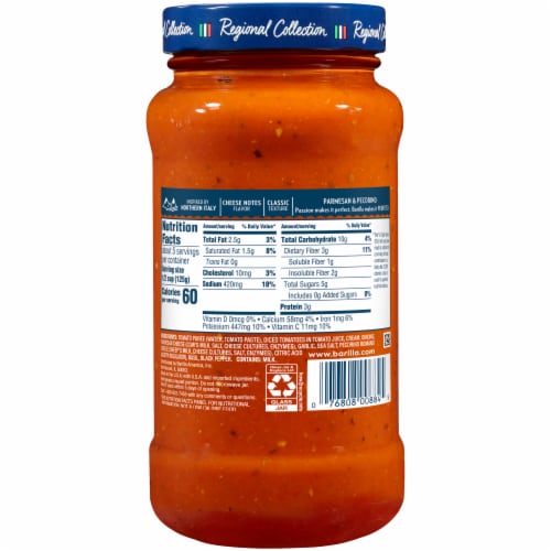 Barilla Parmesan & Pecorino Sauce Perspective: back