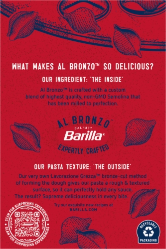 Barilla® Al Bronzo™ Conchiglie Pasta Perspective: back