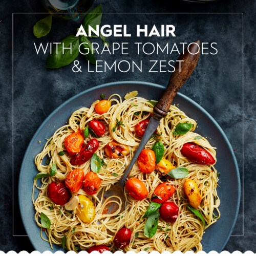 Barilla Blue Box Angel Hair Non-GMO Certified & Kosher Pasta Perspective: back