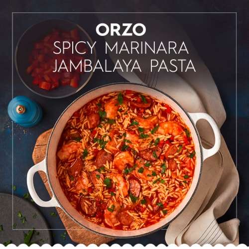 Barilla Orzo Pasta, Quality Non-GMO and Kosher Certified Pasta Perspective: back