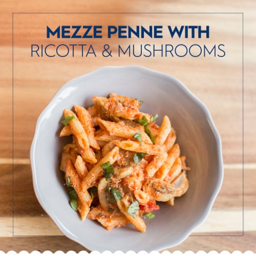 Barilla Mini Penne Pasta, Quality Non-GMO and Kosher Certified Pasta Perspective: back