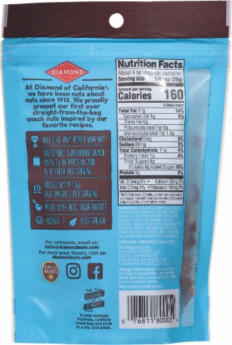 Diamond of California Salted Dark Chocolate Walnuts Perspective: back