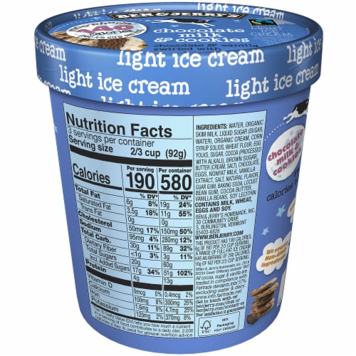 Ben & Jerry’s® Chocolate Milk & Cookies Moo-Phoria! Ice Cream Perspective: back