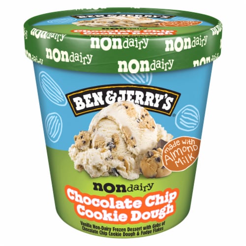 Ben & Jerry's Non-Dairy Chocolate Chip Cookie Dough Frozen Dessert Perspective: back