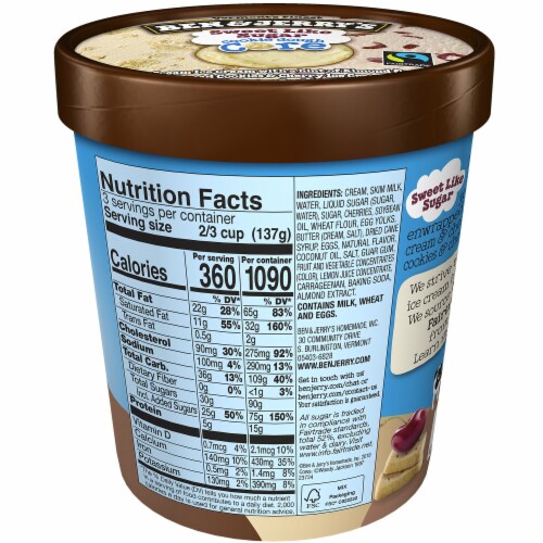 Ben & Jerry's Sweet Like Sugar Cookie Dough Core Ice Cream Perspective: back