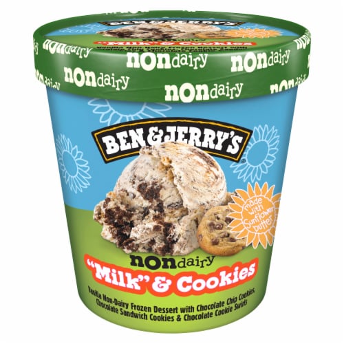 Ben & Jerry's Non-Dairy "Milk" & Cookies Frozen Dessert Perspective: back