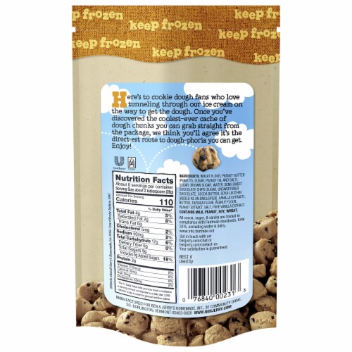 Ben & Jerry's® Peanut Butter Chocolate Chip Cookie Dough Chunks Perspective: back