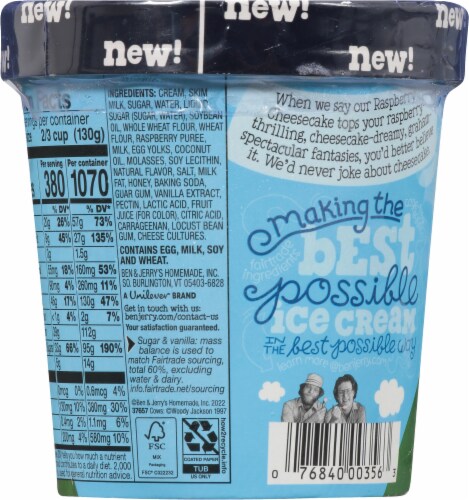 Ben & Jerry's® Topped Raspberry Cheesecake Ice Cream Perspective: back
