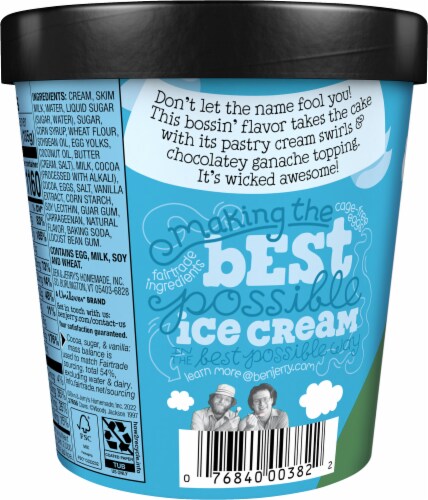 Ben & Jerry's® Topped Bossin' Cream Pie Ice Cream Perspective: back