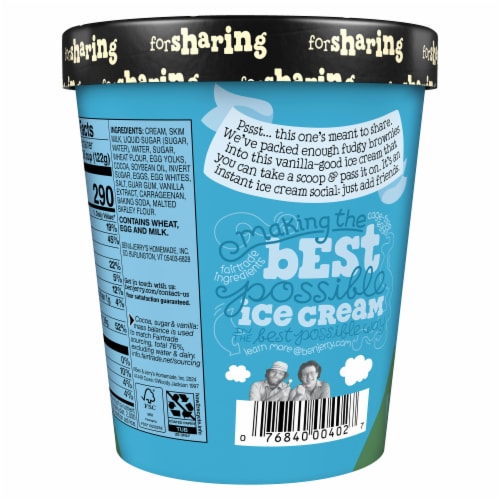 Ben & Jerry's Scoop-A-Palooza Vanilla & Fudge Brownie Ice Cream Perspective: back
