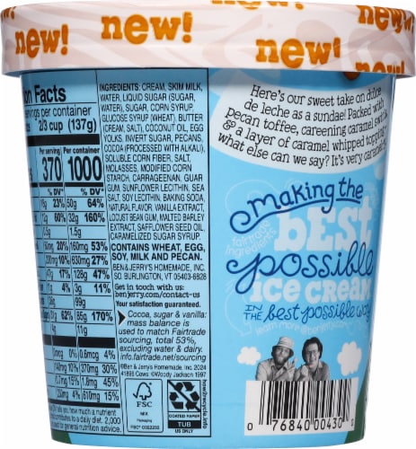 Ben & Jerry's® Dulce Delish Ice Cream Pint Perspective: back
