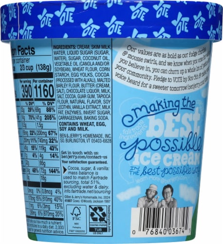 Ben & Jerry's Punch Line Ice Cream Perspective: back