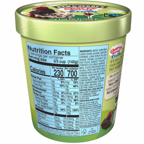 Ben & Jerry's® Cherry Garcia Frozen Yogurt Perspective: back