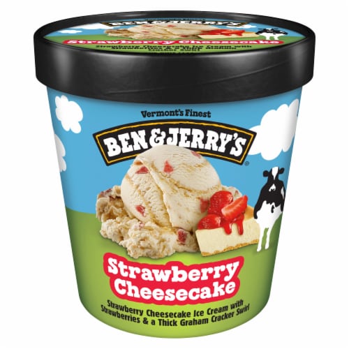 Ben & Jerry's Strawberry Cheesecake Ice Cream Pint Perspective: back