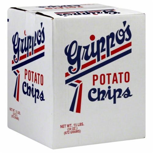Grippo's Potato Chip Box Perspective: back