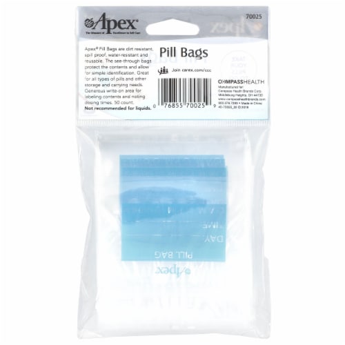 Apex Pill Bags - 50 Count Perspective: back