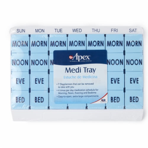 Medi Tray 7 Day Pill Organizer 70027L Perspective: back