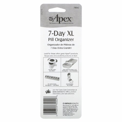 Apex® 7-Day X-Large Pill Organizer Perspective: back