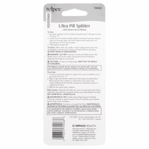 Apex® Ultra Pill Splitter Perspective: back