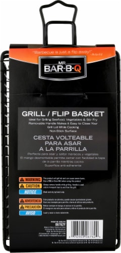 Mr. Bar-B-Q Deluxe Non-Stick Grill & Flip Basket Perspective: back