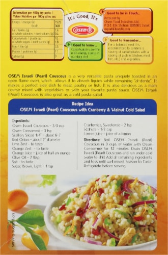 Osem Israeli Pearl Couscous Perspective: back