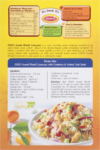 Osem Israeli Pearl Couscous Perspective: back