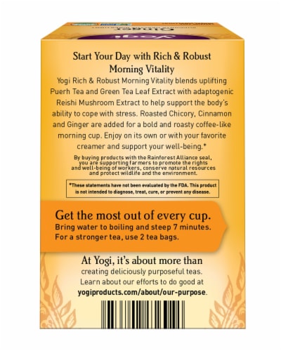 Yogi® Rich & Robust Morning Vitality Tea Perspective: back