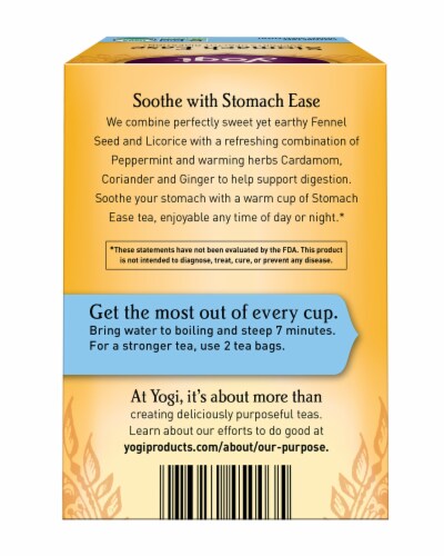 Yogi® Stomach Ease Tea Bags Perspective: back
