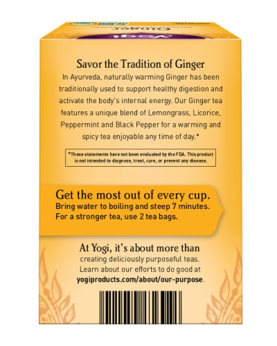 Yogi Ginger Herbal Tea Bags