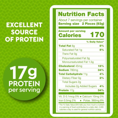 Just Bare® Fully Cooked Lightly Breaded Spicy Chicken Breast Strips Perspective: back