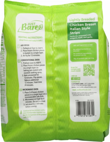 Just Bare® Lightly Breaded Chicken Breast Italian Style Strips Perspective: back