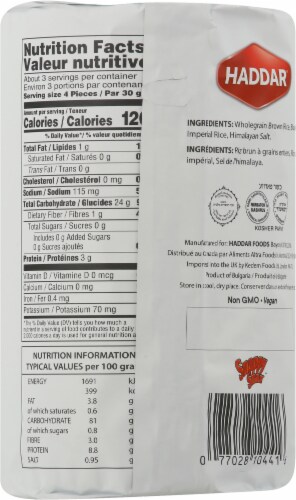 Haddar® Multigrain Himalayan Salt Rice Cakes Perspective: back