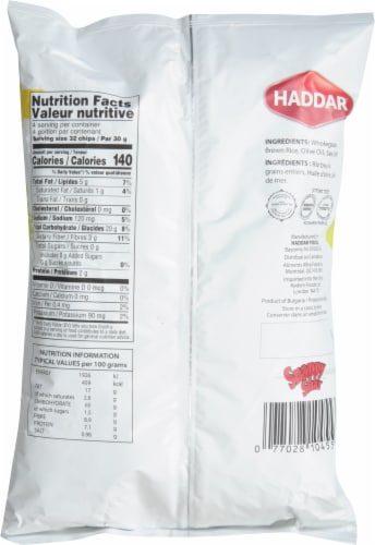 Haddar® Multigrain Sea Salt Rice Chips Perspective: back